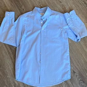 Blue collared long sleeve button up shirt by Cat and Jack